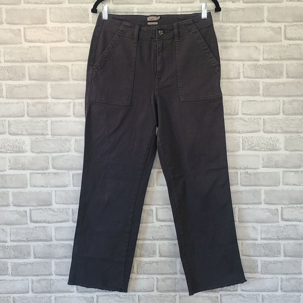 Faherty Organic Cotton Blend Utility Pants Washed Black NWT $148 Womens 27